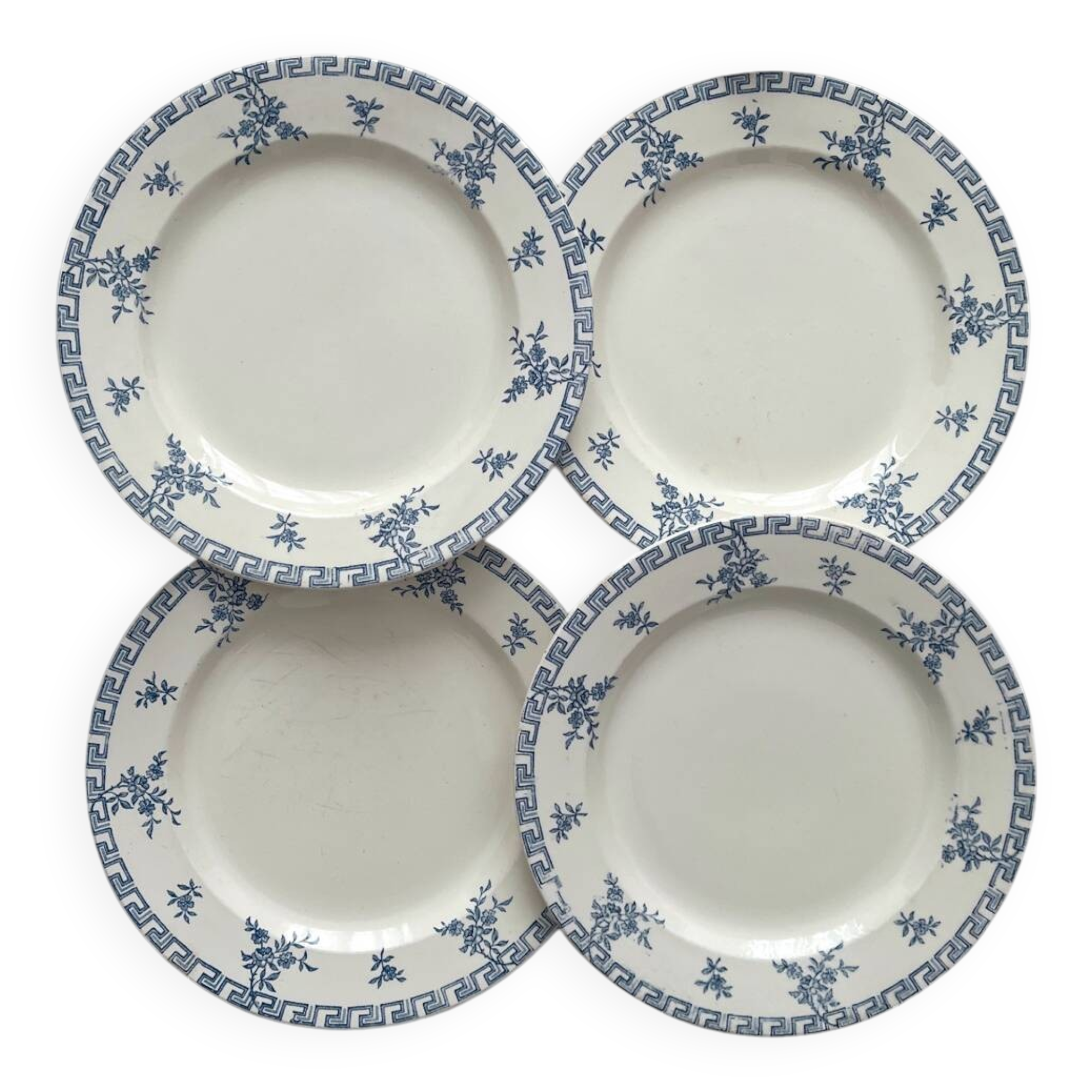 4 assiettes plates en terre de fer « Athènes » Clairefontaine