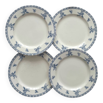 4 assiettes plates en terre de fer « Athènes » Clairefontaine