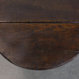 Tabouret anglais ancien à abattants, en chêne, datant du XVIIIe siècle