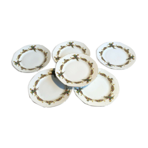 set de 6 assiettes à - porcelaine