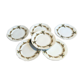 Set de 6 assiettes à dessert en porcelaine allemande