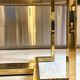 Belgo dining table chrome 1970s smoked glass