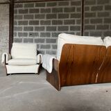 Ensemble canapé, fauteuil vintage 1970