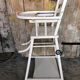 Chaise haute bebe baumann bois blanc vintage