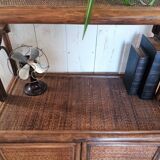 Vintage rattan bookcase