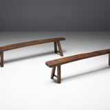 Brutalist Wabi Sabi Benches, France, 19th Century