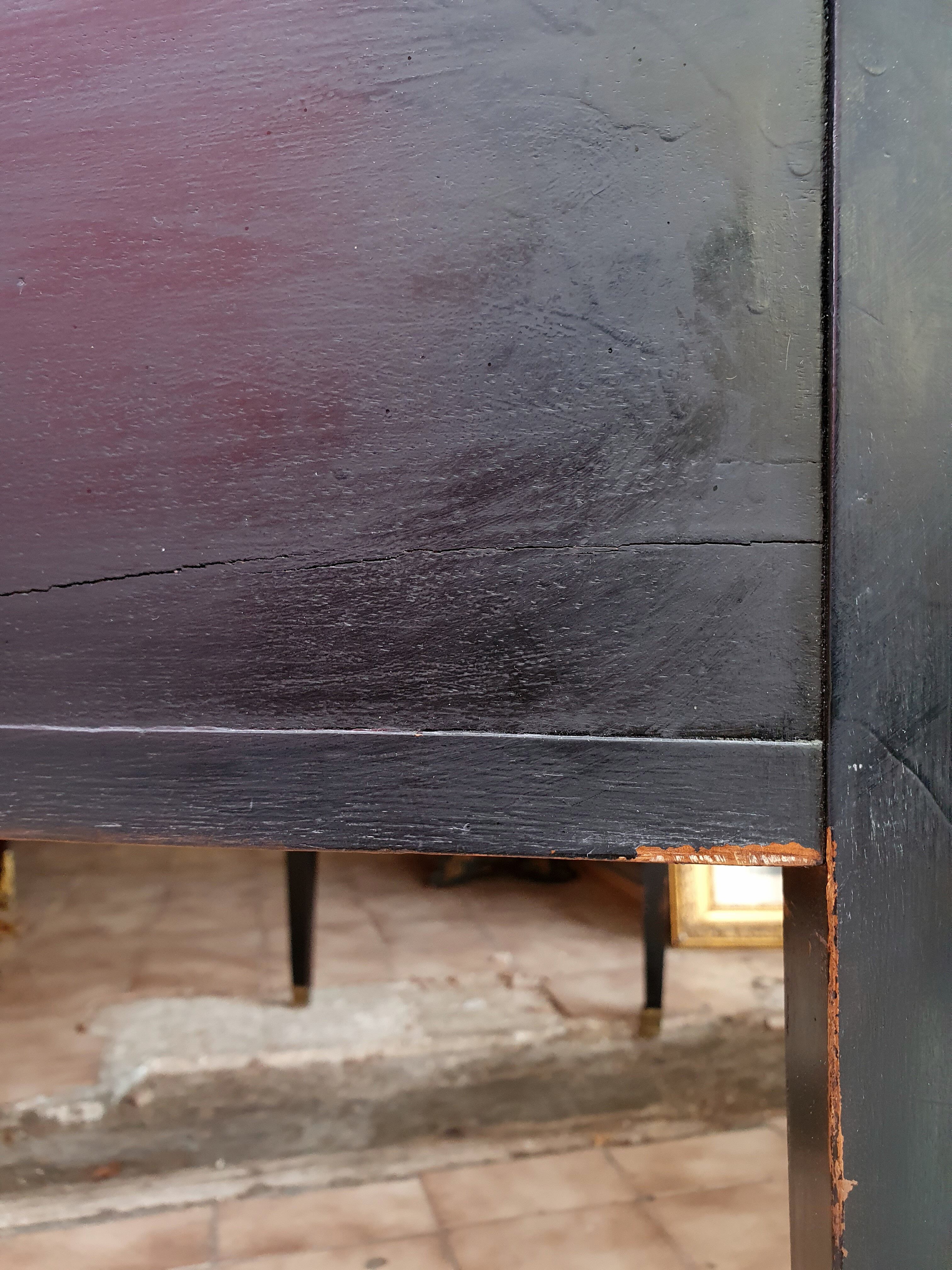 Bureau style Louis XVI - patiné noir - 19ème