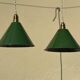 Paire de suspension tôle émaillée conique vintage indus rétro