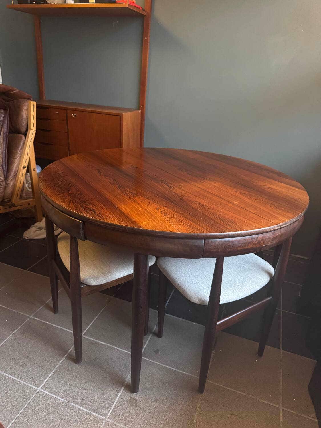 Roundette dining set by Hans Olsen, Denmark 1960s