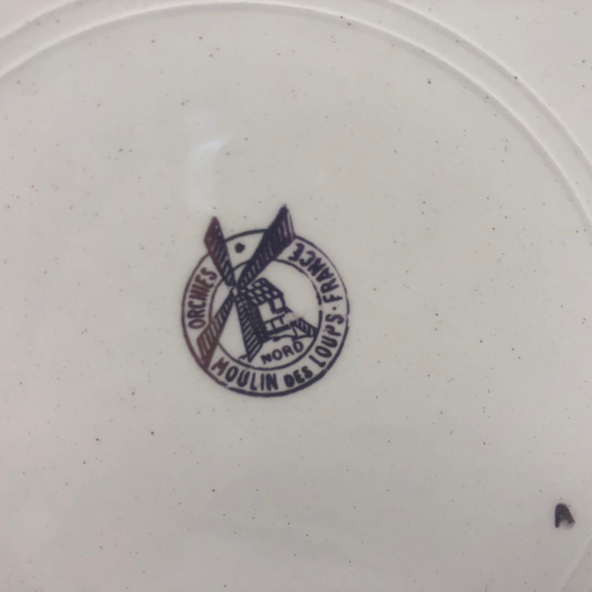 4 Orchies Moulin des Loups dessert plates, Sevigné model