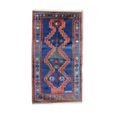 Antique caucasian area rug- handwoven wool kazak rug