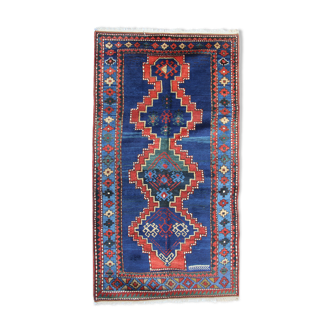 Antique caucasian area rug- handwoven wool kazak rug