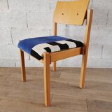 Scandinavian chair in upcycled solid wood post