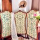 Old wooden and fabric screen