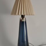 Blue Crystal Glass Table Lamp model RD 1566 by Carl Fagerlund, Orrefors, 1960s