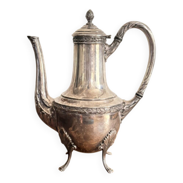 Cafetière balustre en métal argenté Sheffield Angleterre de style Victorien