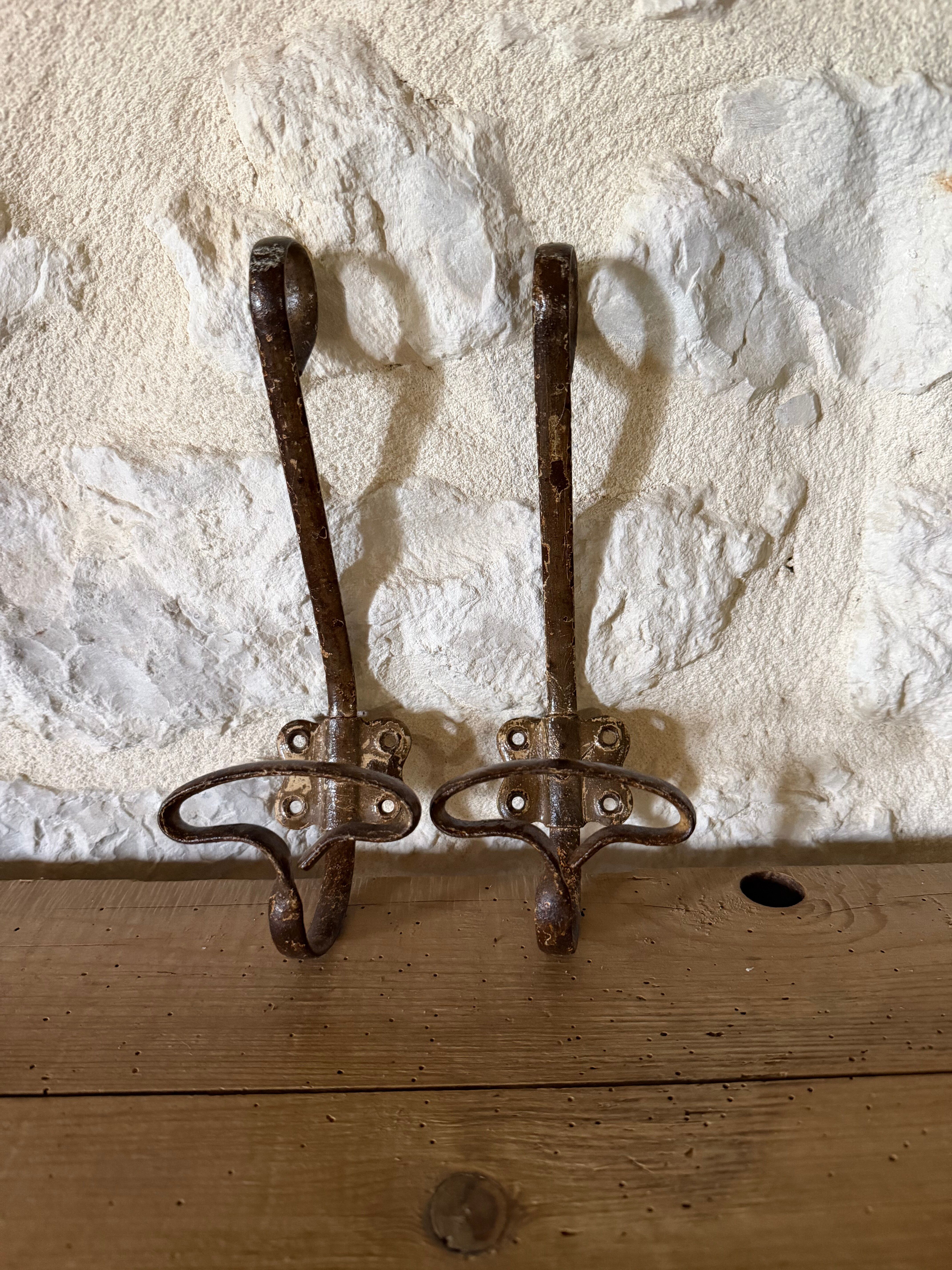 Metal coat hooks