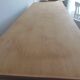 Vintage sideboard, 2 drawers, 1 shelf, 2 pearl gray patinated doors, wooden top.