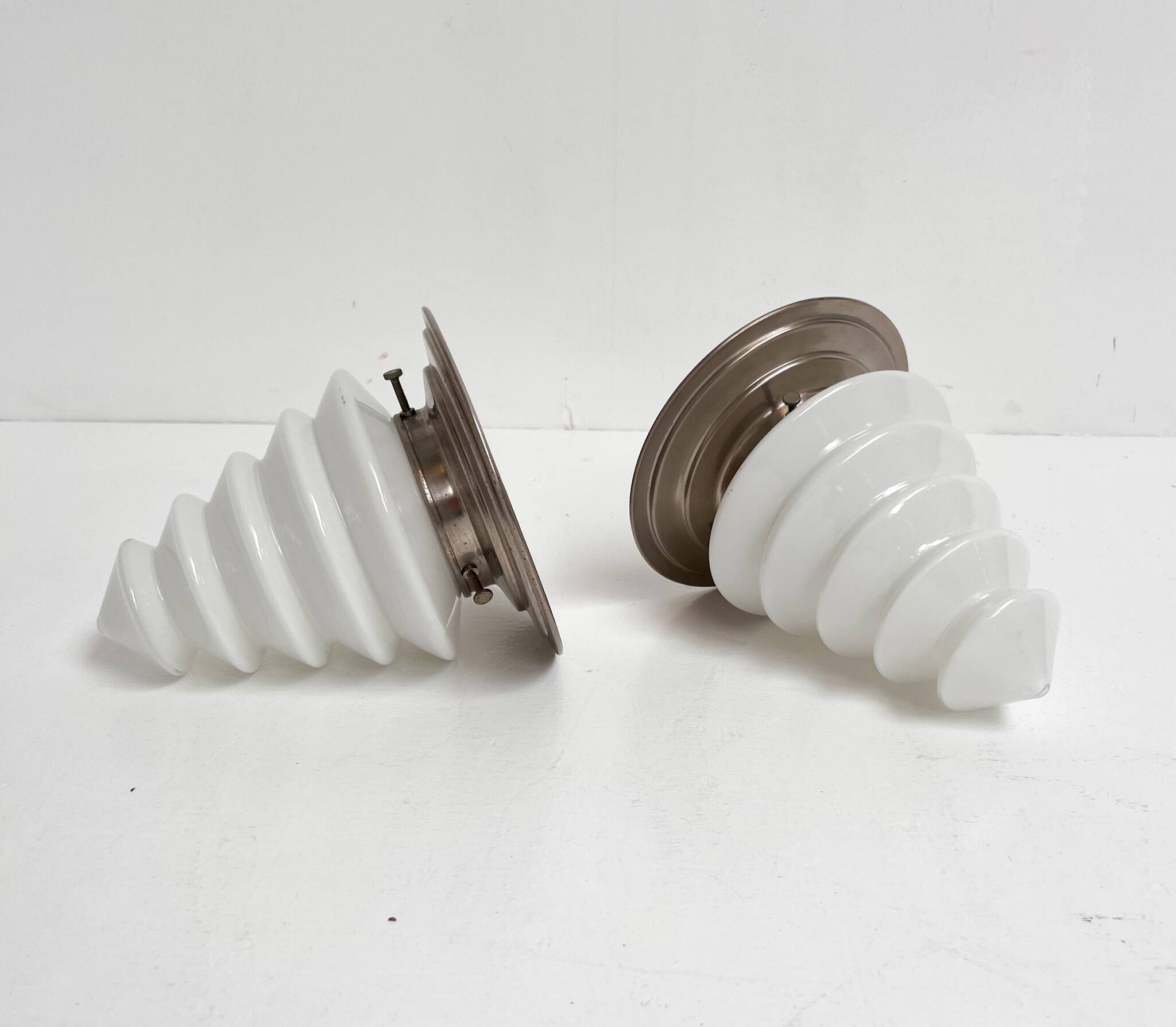 Set of 2 triangle GISO ceiling lamps, 1960’s
