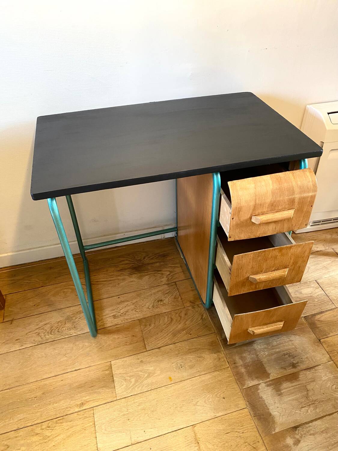 Small wooden children's desk from the 1950s