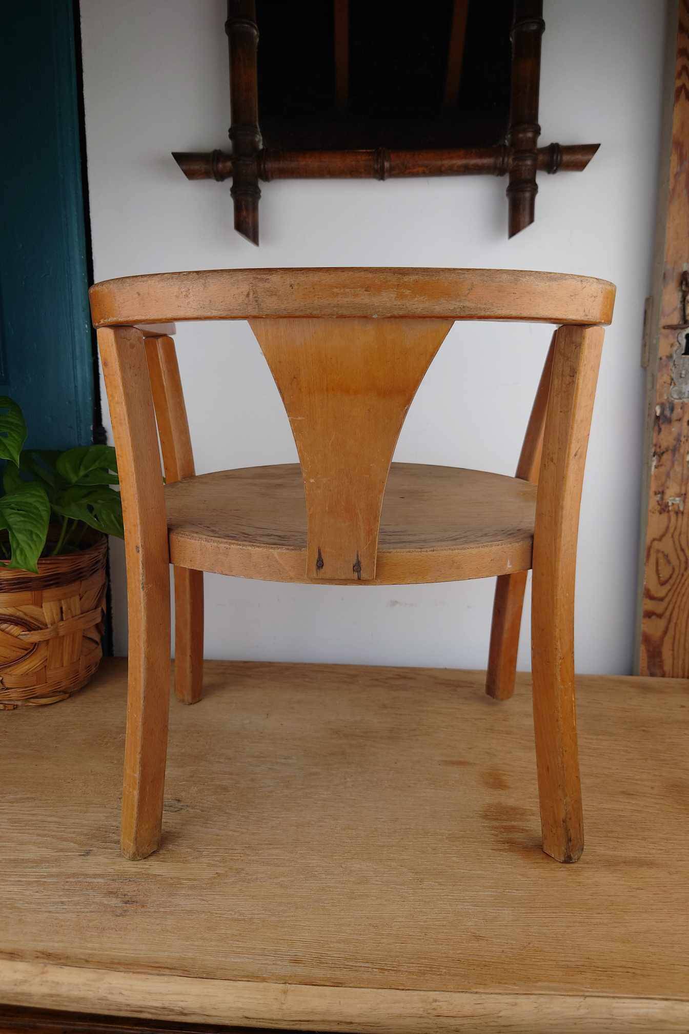 Antique Wooden Children's Chair - Baumann Style