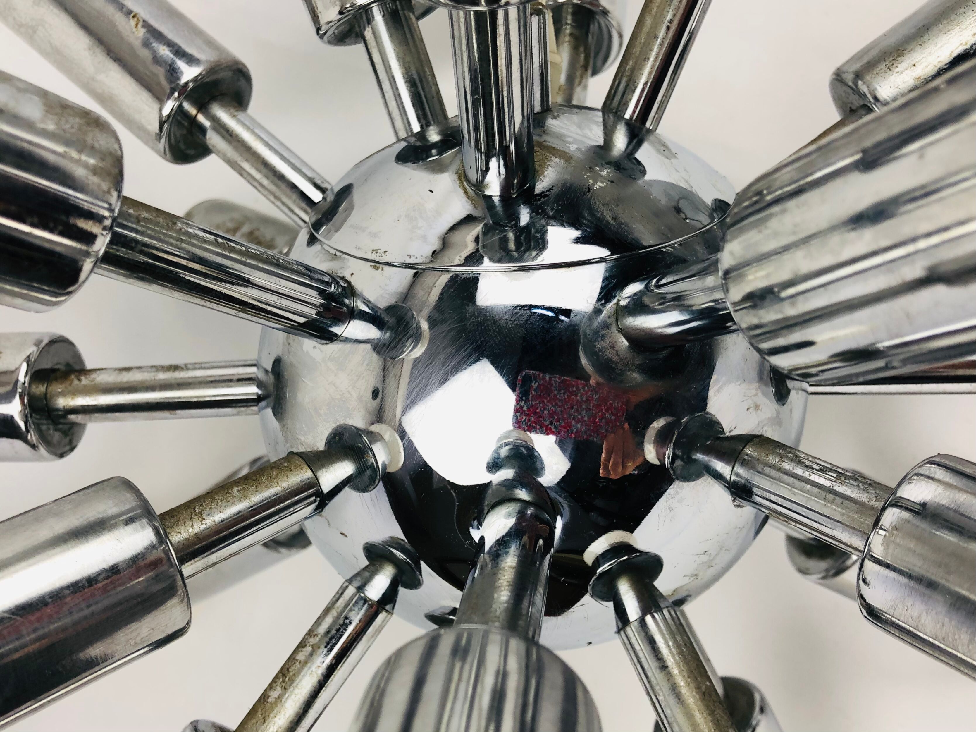 Vintage "Sputnik" chandelier in chromed metal