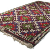 Anatolian handmade kilim rug 138 x 268 cm