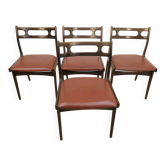Dining room set in rosewood with table and 4 chairs, 1960s.