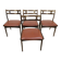 Dining room set in rosewood with table and 4 chairs, 1960s.