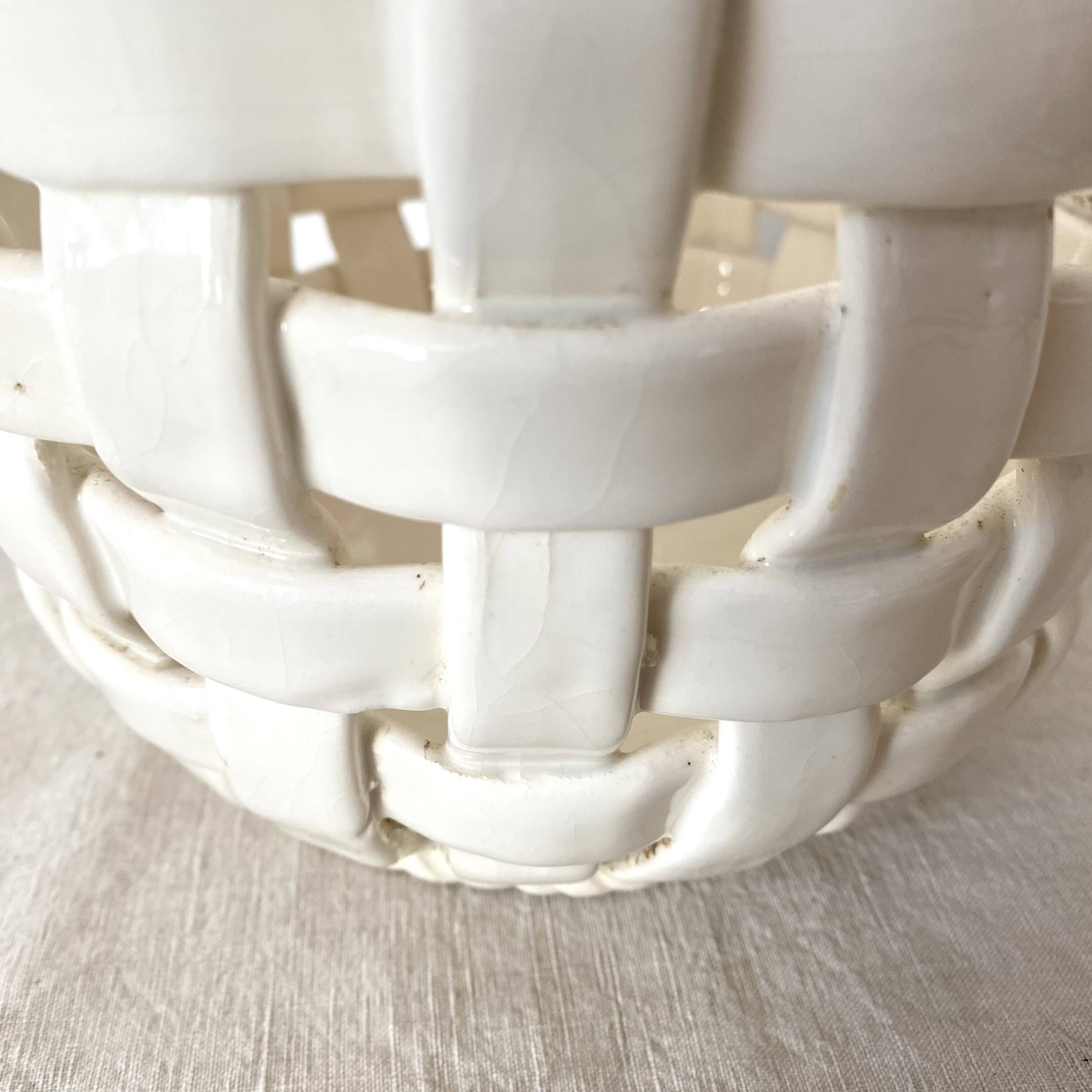 Woven ceramic pot cover