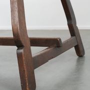 Antique Swiss extendable dining table made of oak from the mid-19th century