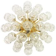 Spectacular Sputnik ceiling light with glass snowballs by Doria, Germany, 1970s