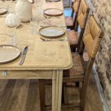 Old farmhouse table in elm