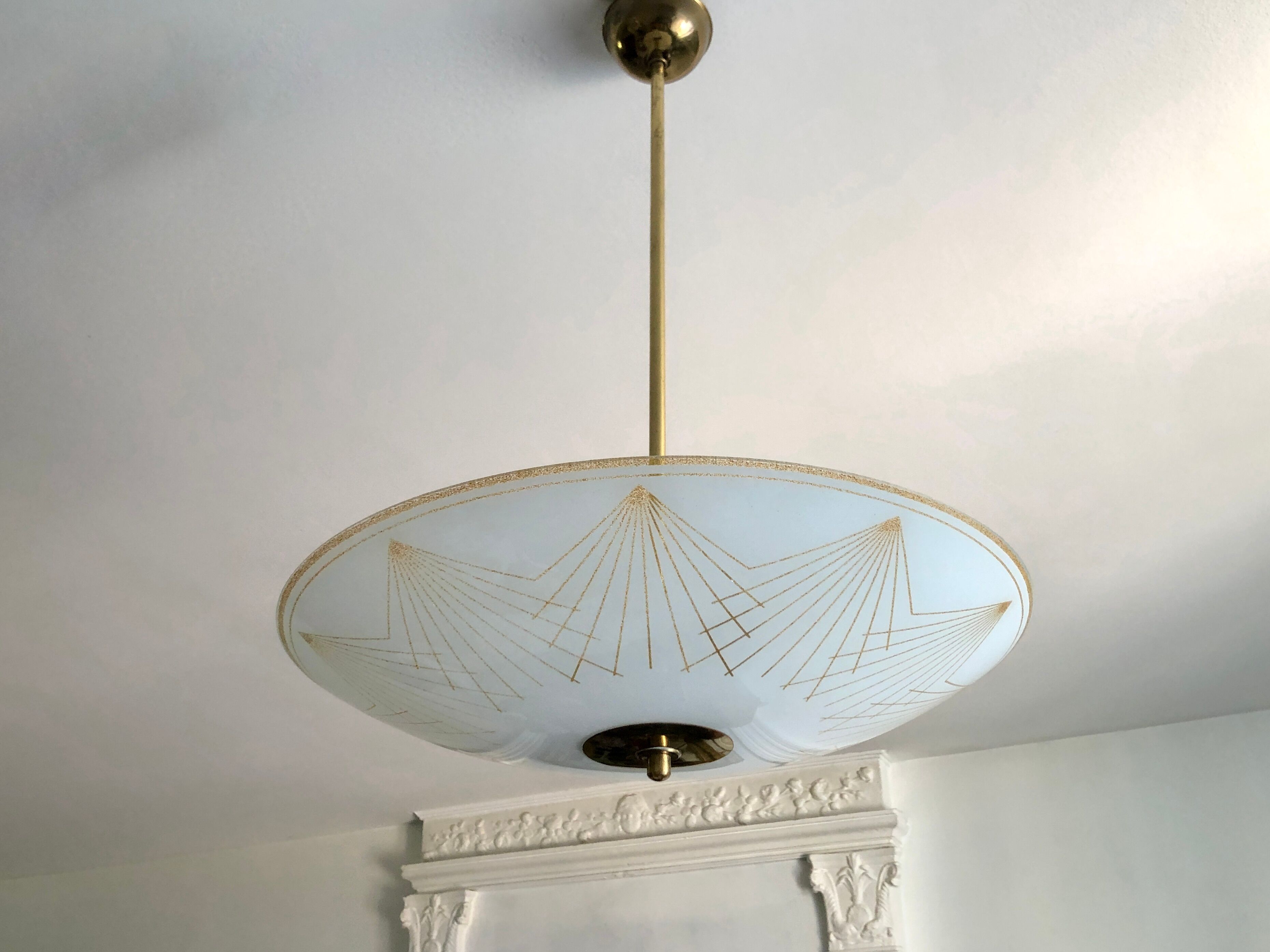 Round suspension white golden star 1950