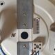 Pair of ceiling lights brass glass Glashütte Limburg Circa 1950