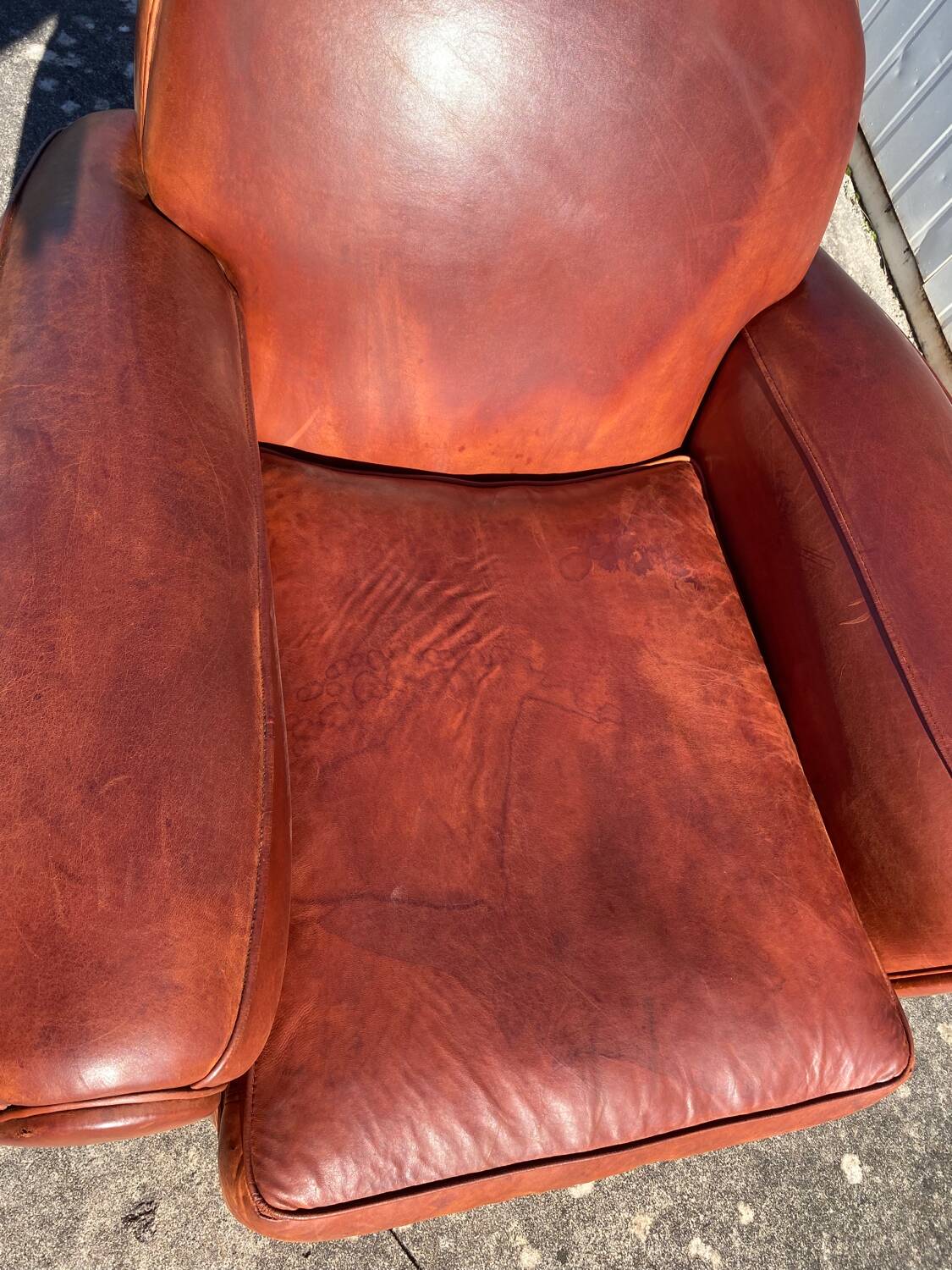 Leather club chair