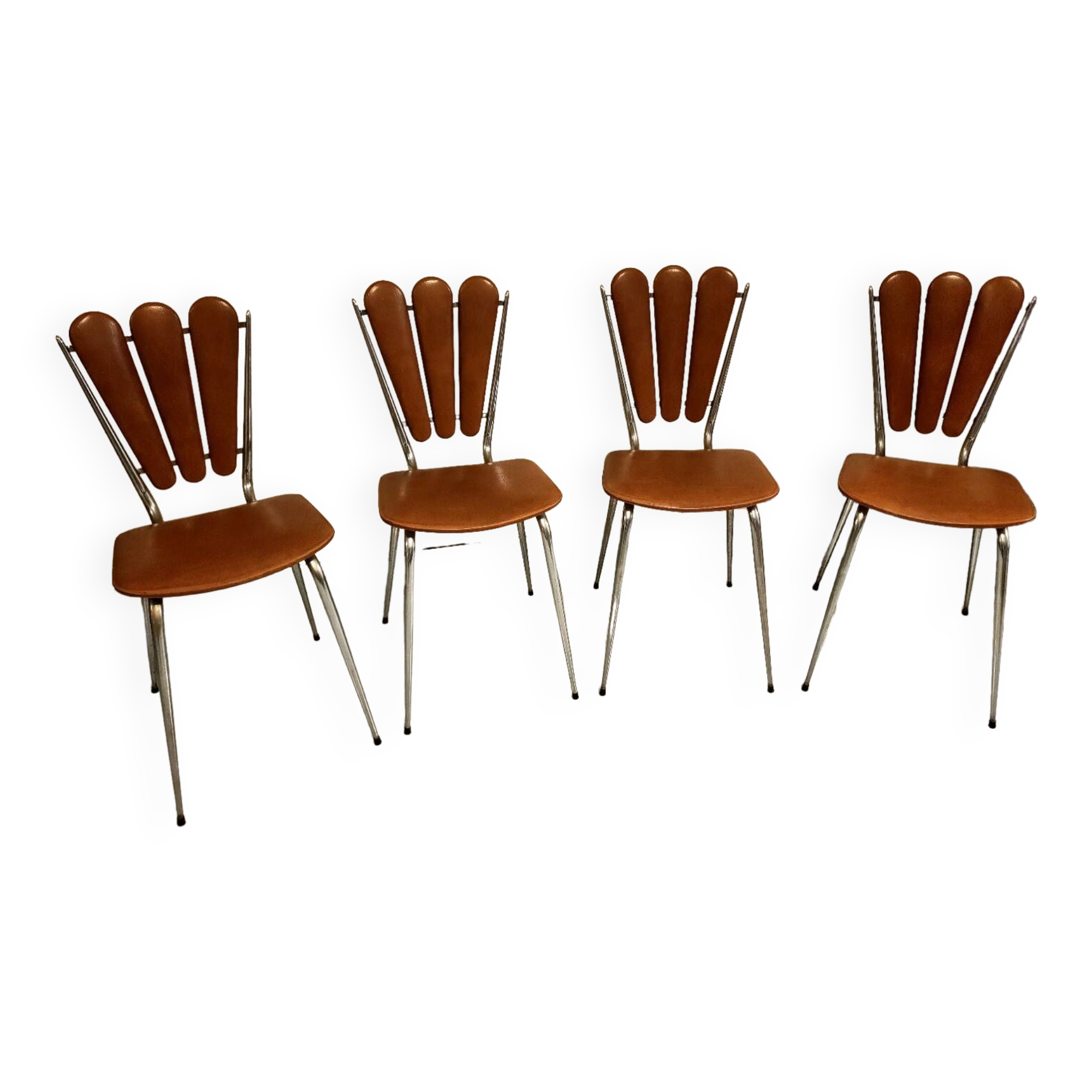4 vintage Tubmenager petal chairs
