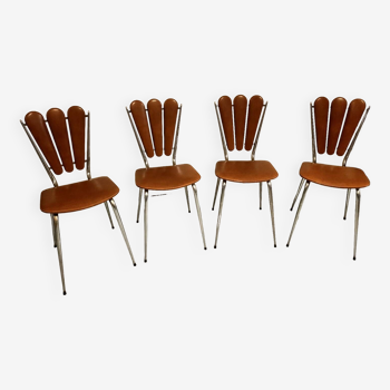 4 chaises petales vintage Tubmenager