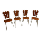 4 vintage Tubmenager petal chairs