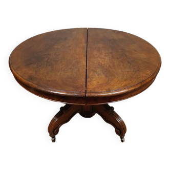 Table guéridon à allonges époque Louis Philippe en noyer vers 1830