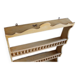 Vintage painted turned wood wall shelf