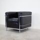 Chaise longue Cassina LC2 par Le Corbusier (Noir)