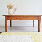 Low wooden farmhouse table - old