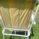 Chaise camping vintage rayée