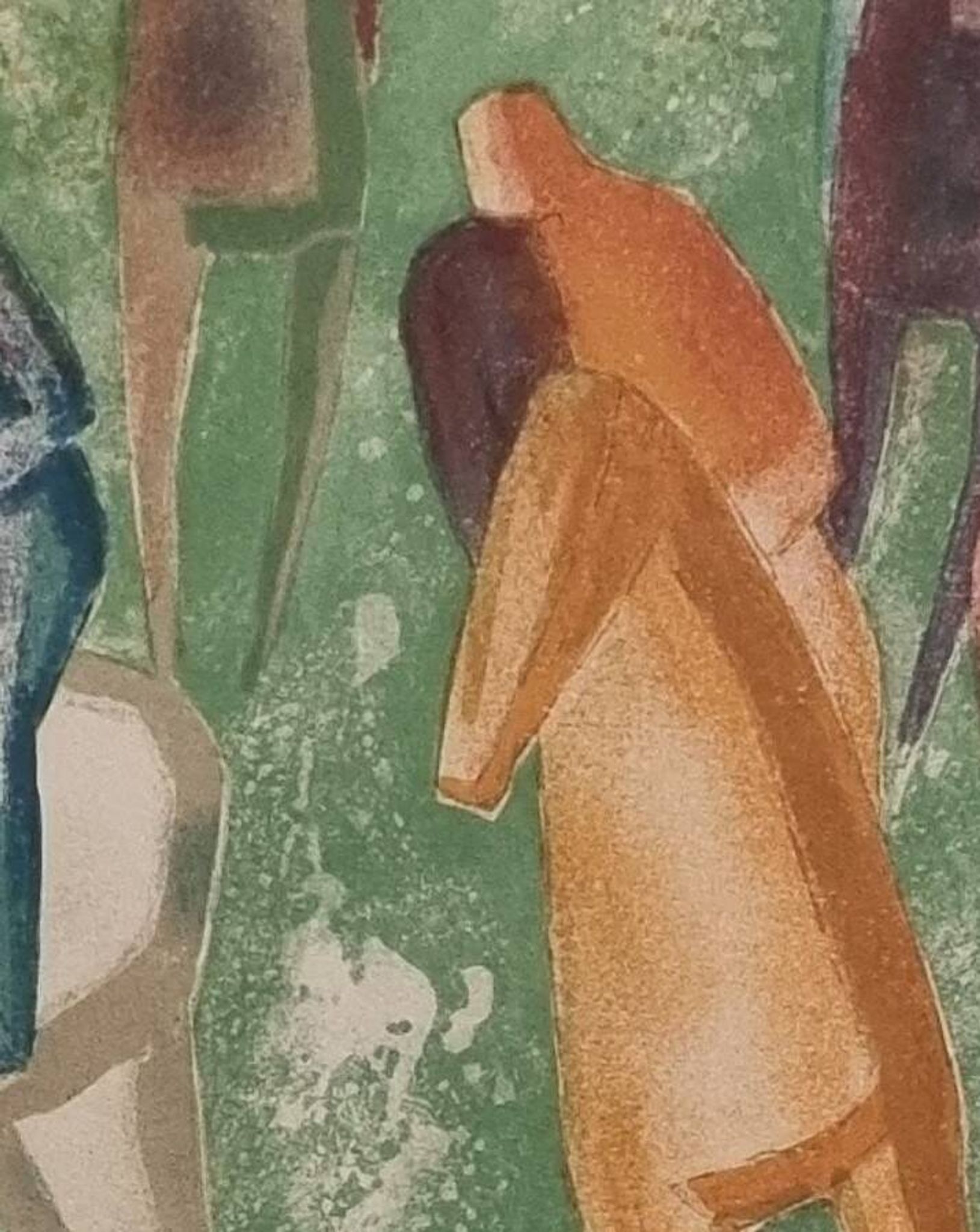 Wolf Reuther Lithograph Signed 160/300 The Horse Race, 40 x 50 cm
