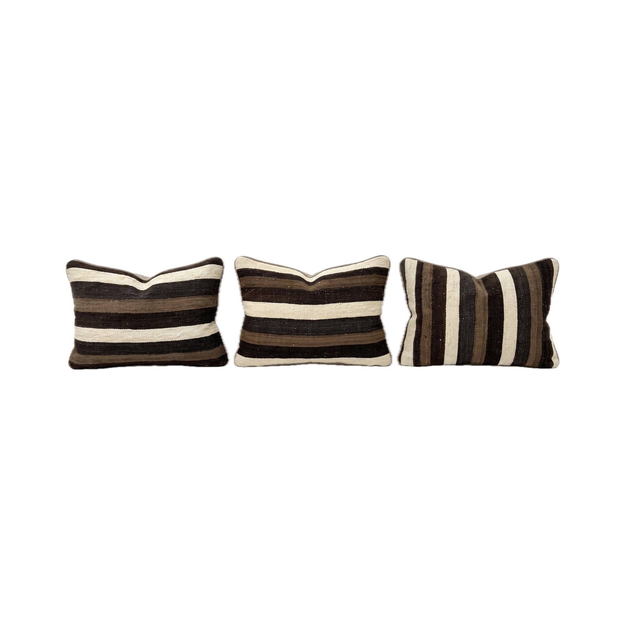 Set of 3 vintage kilim cushion covers 40x60 cm