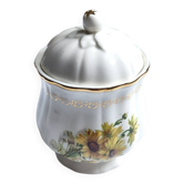 Ceramic sugar bowl Gien daisies antique