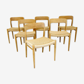 Set de 6 chaises "Model No. 75", Niels O. Møller, J. L. Møller, Danemark, 1960