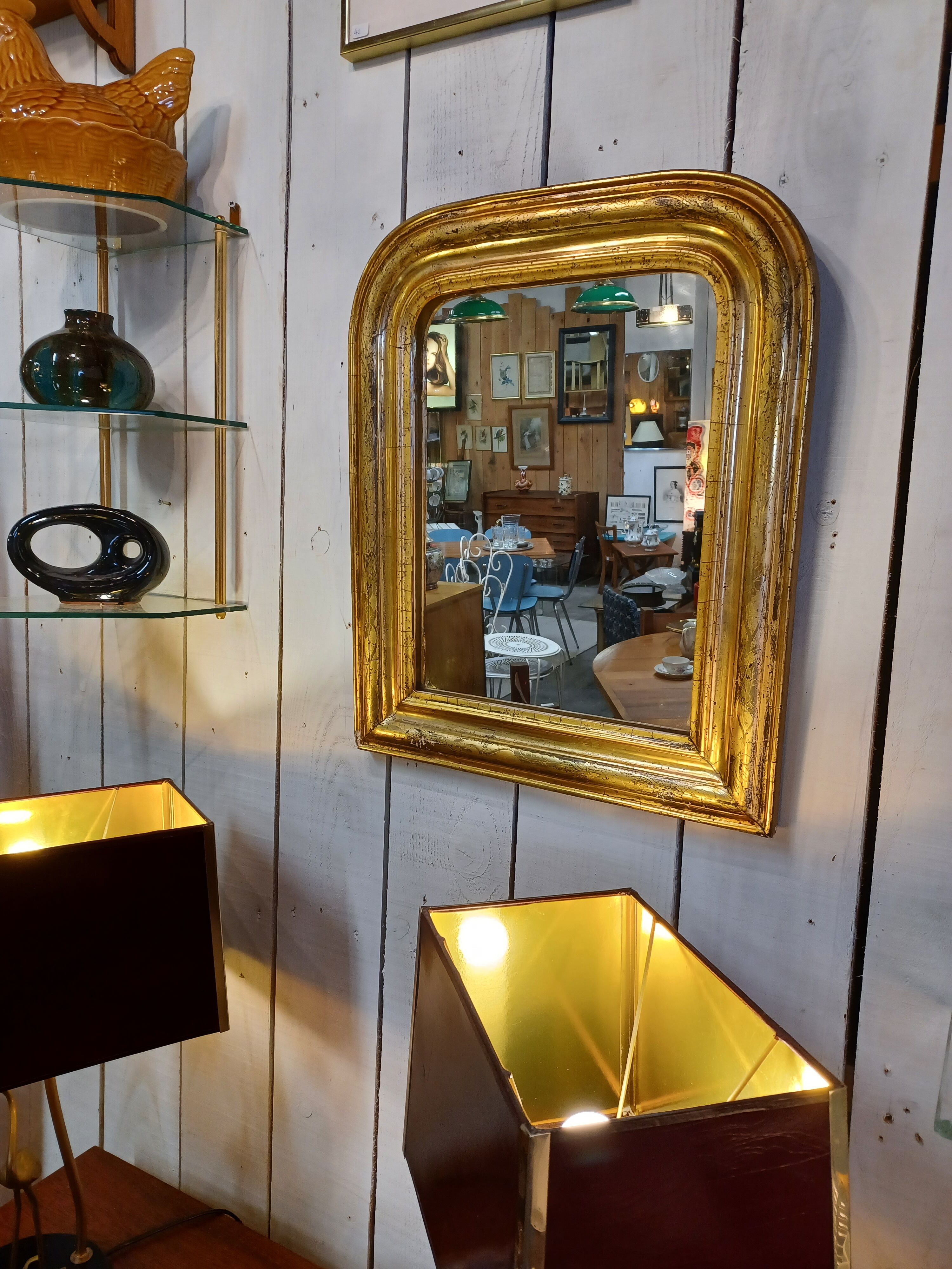 Louis philippe mirror, gilded wood