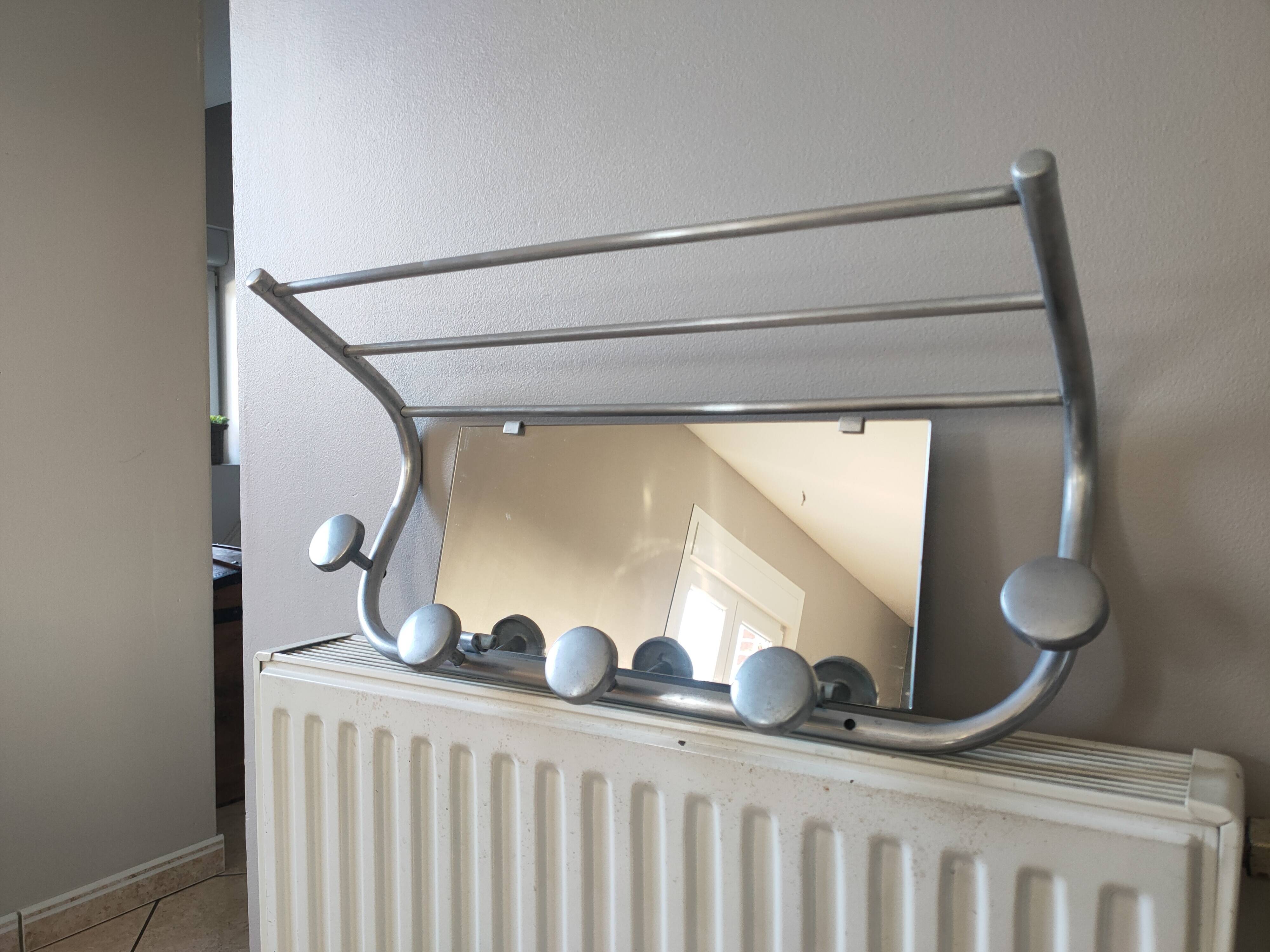 50s aluminum coat rack